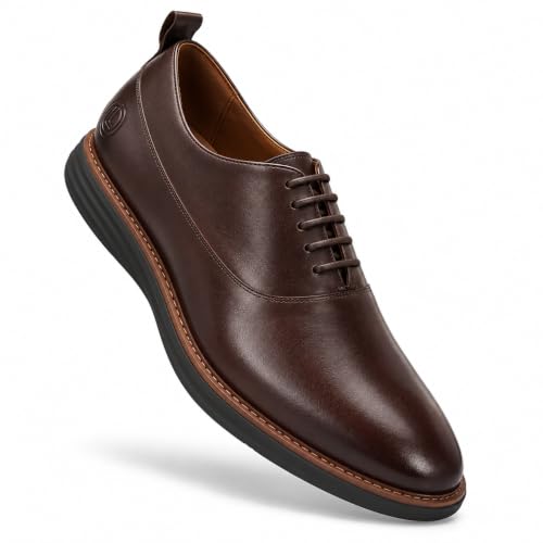 Image of Legwork Crossover Oxfords 2.0 - Italian Leather Hybrid Dress Shoes with Extralight Rubber Outsole | Ultra-Lightweight & Comfortable Oxford Wingtip | All Elegance