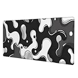 Black and White Gaming Mouse Pad, Large Mouse Pad for Desk Mat XXL XL Mousepad, Big Keyboard Pad Office Desk Accessories Decor