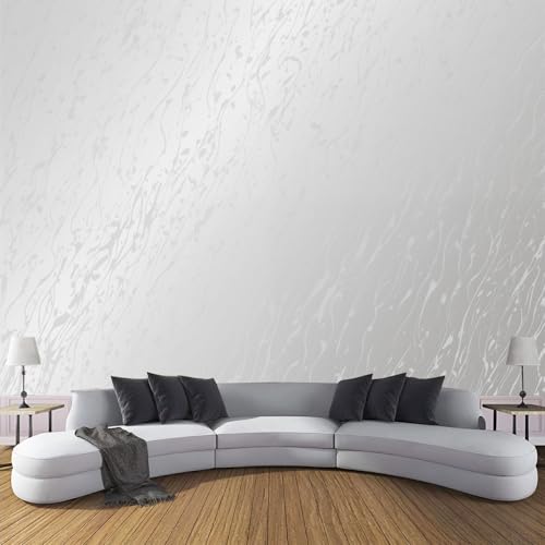 Papier peint 3D moderne gris clair déco murale chambre 308x220