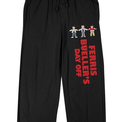 Ferris Bueller's Day Off Title Logo Men's Black Sleep Pants2