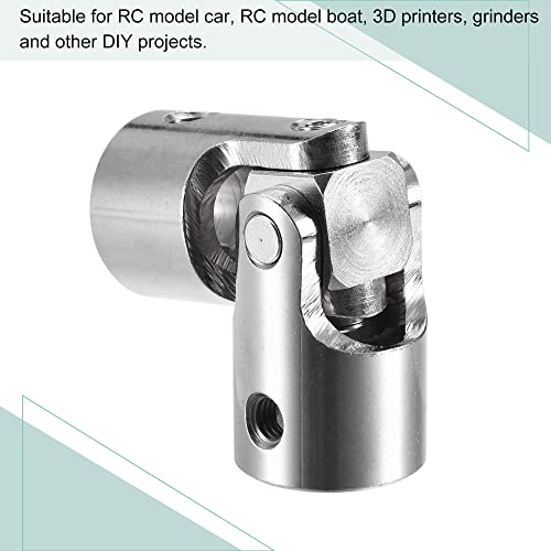 sourcing map Drehbare Kreuzgelenk Wellenkupplung 12mm bis 12 mm Innendurchm. L52 x D20 mit Schrauben und Schraubenschlüssel für RC Modell