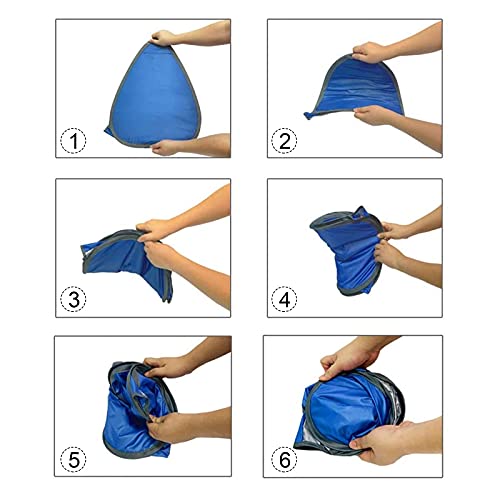 Strandzelt Automatisches Pop-Up-Sonnenschutz, Kopfstützenvorhang, Sofortiger Strandschutz, Einfach Aufzubauendes, Wasserdichtes, Leichtes Kopfstützenzelt (Blau,M)