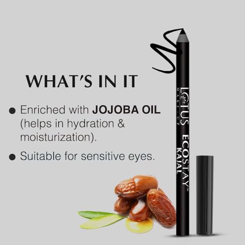 Lotus Herbals Ecostay Kajal, 1.2g Black