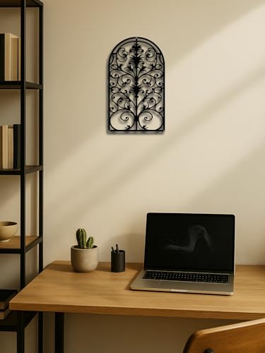 CIFbuy™ Exquisite Metal Window Frame & Arch Wall Decor - Must-Have Statement Piece, Gothic Cathedral Aesthetics & Rustic Baroque Style, Ideal For Living Room Makeovers, Stylish Vintage Accent, Durable