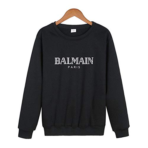 HOSD Nuevas Sudaderas con Capucha de oto�o/Invierno 2019 para Hombres y Mujeres, Sudaderas con Capucha de Manga Larga para Hombres y Mujeres Balmain