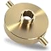Happy Tree Brass Fire Hydrant Adapter with Pin Lug Brass Fire Equipment 2-1/2" NST (NH) Female x 3/4" GHT Male Brass Hydrant to Garden Hose Adapter