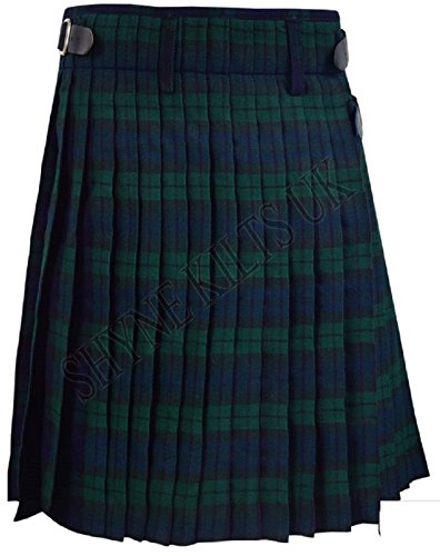 Black Watch Men's 5 Yard Scottish Kilts Tartan Kilt 13oz Highland Casual Kilt (36")