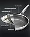Yonida Non Stick Frying Pans with 2 Lids, 8+10+12 inch, Hybrid Frying Pans Set Nonstick,Skillets Stainless Steel Upgrade, Dishwasher & Oven-Safe, Induction Compatible Cooking Pan, PFOA Free Cookware