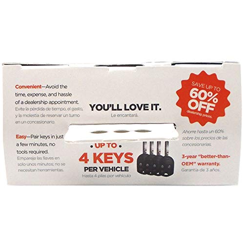 Simple Key, Key Fob and Key Programmer 3 Button Keypads, Key Replacement Remote Kit, Simple Key Programmer for Select Ford, Lincoln, Mercury, and Mazda Vehicles