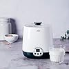 Lacor - 69345 - Yogurtiera HerA Supersillenciosa, Ideale per fare Kefir e Yogurt Greco, Contiene Timer 48 ore, Schermo LED, Capacità: 1L, Ø 16.8 x 18.8 cm, Bianco