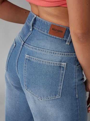 Image of Dolce Crudo Women's High Waist Straight Fit Jeans