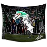 WHZKCYH Saquon Barkley Tapestry For Football Fans Kids Birthday Party Gifts-Rugby Superstar Signed Tapestry Poster For Teen Boy Bedroom Wall Hanging Decoration-70X100CM