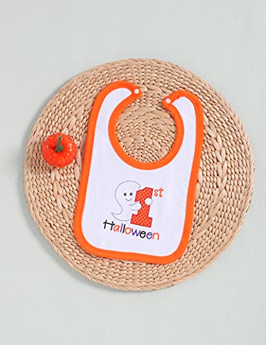 Baby Bibs My First Halloween Baby Boys Girl Bibs for Halloween Drooling and Teething (Pumpkin Orange)3