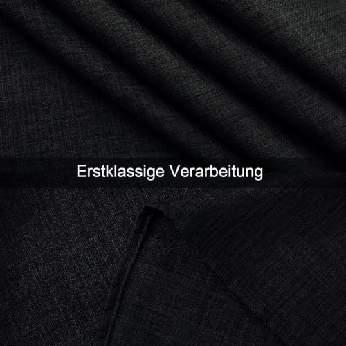Smiry Leinenoptik Tischdecke Eckig 140 x 180 cm Schwarz – Ansicht 3