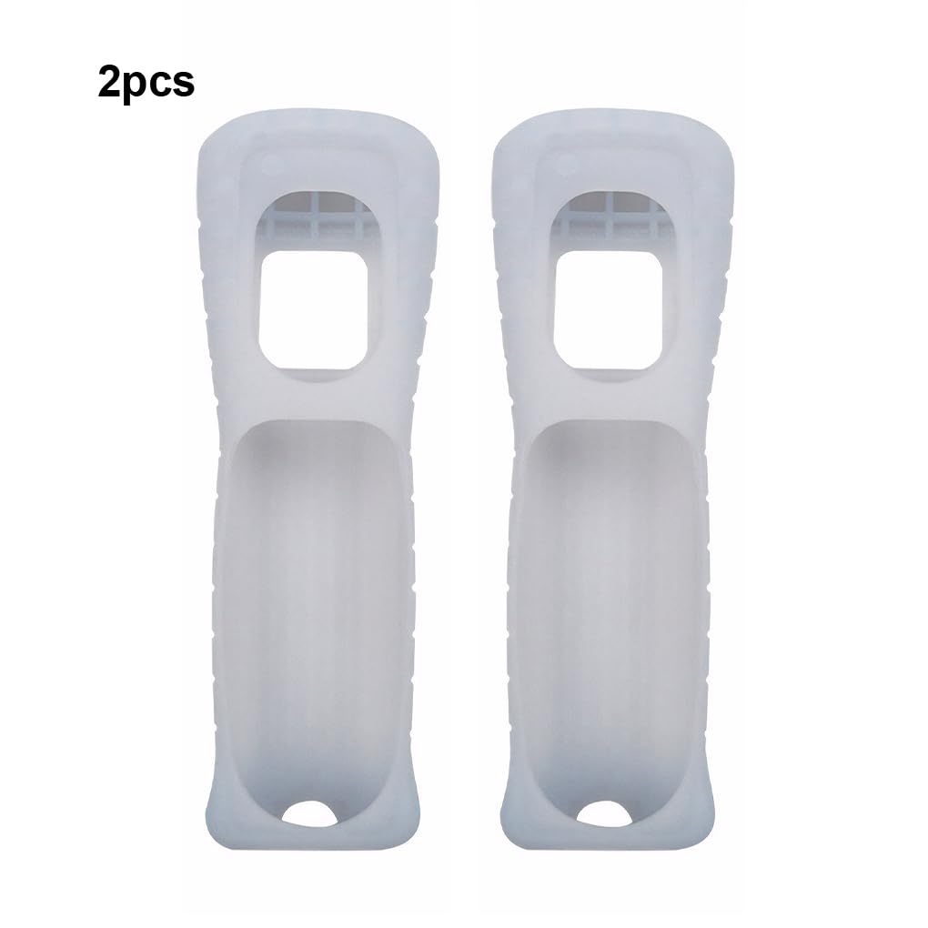 Comodo Gamepad Wireless per Materiali compatibili con Telecomando Copertura in Silicone Wii Controller remoto in Gel di silice per Wii Feel Good, Bianco