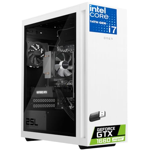 Image of HP Gaming Desktop Computer Tower PC, Intel i7-14700F, 16GB RAM 512GB SSD