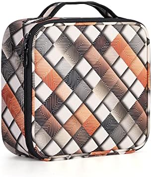 NANANARDOSO Travel Makeup Bag Organizer, Makeup Train Case with Adjustable Dividers, Portable Cosmetic Travel Bag for Women, Professional Artist Storage Bag for Makeup Brushes Toiletry Jewelry
