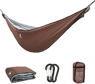 GEERTOP Hammock Underquilt, Lightweight Camping Hammock, Packable Full Length Under Blanket, Backpacking Winter Sleeping Bag Under Quilt for Backyard Outdoor Sleeping Gear(Brown)