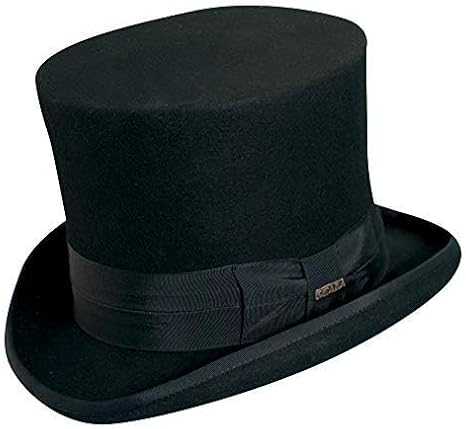 Scala Men's Wool Felt Top Hat