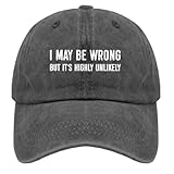 Gorras Deportivas Puede Que Me Equivoque, Pero Es Muy Poco Probable. Gorras Casuales Plegable Gorra De Camionero Ajustable Gorra De Béisbol para Casuales Al Aire Libre Sun Protection