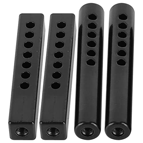 Dilwe RC Bumper Mount Post, Iron Square + Round Bumper Mount Post 110 Scale RC Car Truck Replacement Accessory