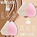 GFOUNS 21 pcs Beauty blender Makeup Sponge Bulk:Blender Sponges 21 Pcs for Liquid, Cream, and Powder, Multi-colored Pink make up sponges for foundation
