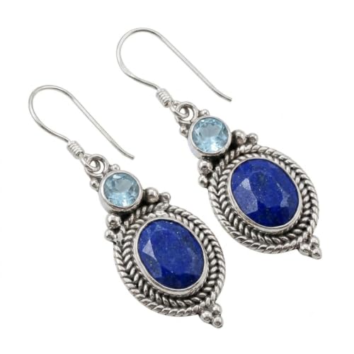 Genuine Blue Lapis Lazuli, Blue Topaz...