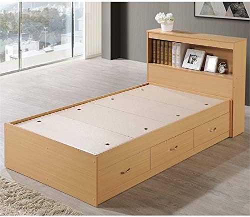 Pemberly Row Twin Captain Storage Bed in Beech
