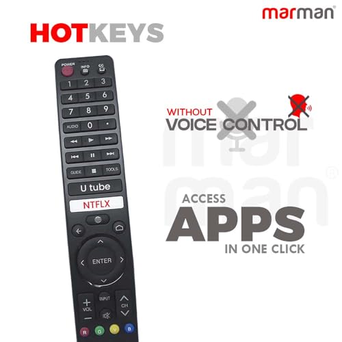 Image of marman Compatible with Sharp AQUOS Smart Android Tv Remote Suitable for LED LCD 4K TV Model 2T-C32BG1X 2T-C42BG1X 2T-C50BG1X Non Voice Command Without Google Assistant with Streaming Apps