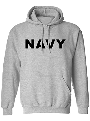 zerogravitee NAVY Hooded Pullover Sweatshirt in Sport Grey