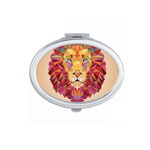 Colourful Lion Animal Box Stitching Mirror Portable Fold Hand Makeup Double Side Glasses image 2