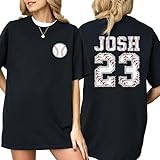 Custom Baseball Shirt with Name Number Baseball Mom Shirts Personalized Baseball Gifts Custom Sports T-Shirts for Women Men
