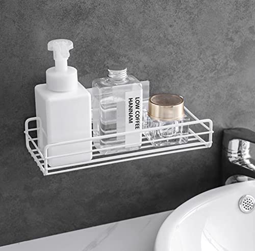 Disnace Balda Ducha Adhesivo, Organizador Ducha Sin Taladro, Baldas Ducha Acero Inoxidable, Estantes Cesta para Ducha Estanteria, Soportes de Ducha Colgantes por Baño, Cocina (Blanco)