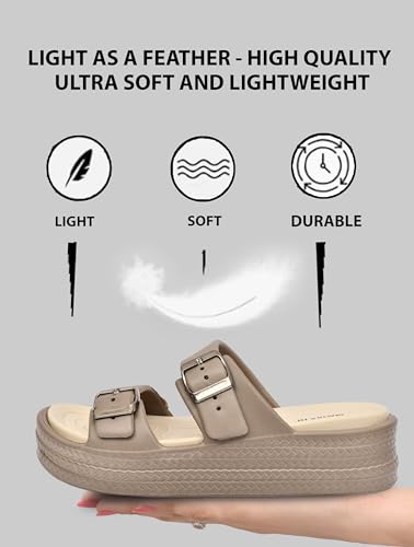 Image of HEALTH FIT SUPER SOFT Comfortable with Adjustable Strap Flip-Flops Women's & Girl's Cushioned |Waterproof Anti Skid & Lightweight OUT Door & IN Door Slipper INDIGO2
