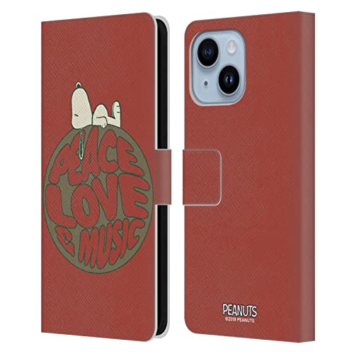 Étui Peanuts Snoopy pour iPhone 14 Plus : housse portefeuille en cuir Head Case Designs
