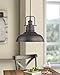 zeyu Farmhouse Pendant Light, 1-Light Industrial Hanging Light Fixture 11-inch, Oil Rubbed Bronze Finish, 016-1 ORB
