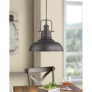 zeyu Farmhouse Pendant Light 1 Light Industrial Hanging Light Fixture 11 inch Oil Rubbed Bronze Finish 016 1 ORB