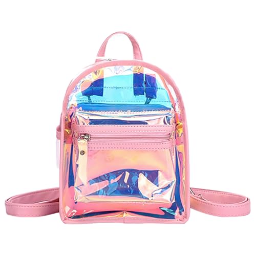 Sac à dos en plastique irisé transparent Beavorty pour cosmétiques