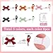 SOFPLATE 40Pcs 5 Colors Bow Earring Post Red Earring Findings with Loop Ear Nuts Black Pink Colorful Alloy Bowknot Tie 925 Sterling Silver Pin Earring Studs for Jewelry Making Earrings DIY Crafts