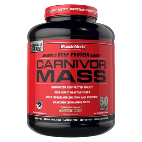 Muscle Meds Carnivor Mass Chocolate Fudge - 5.99 lbs Cover
