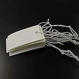 Julie Wang 1000pcs per Packs Price Tags Marking Labels Display Hang Tags with Elastic String, 36 by 18 mm