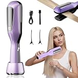 KBIBCK Split End Remover, Electric Split End Hair Trimmer with Negative Ion Caring, Wireless Portable Hair Repair Tool for Split End, Removes Split Ends and Damaged Hair, with LED Display(Purple)