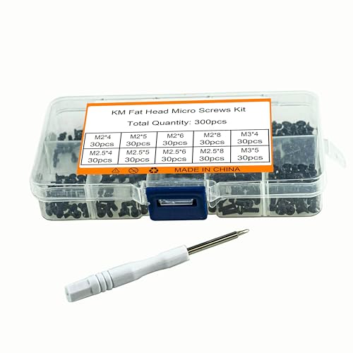 300 PCS Black Laptop Notebook Compute Replacement Screws Kit 10sizes， M2 /M2.5 / M3 Cross Head Small Screw, for Toshiba Gateway, Samsung HP, Sony Acer, Asus, Solid-State Drive SATA - Thumbnail 6