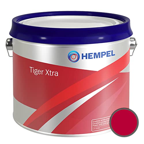 Hempel Tiger Xtra Antifouling Paint, 2.5L, Red