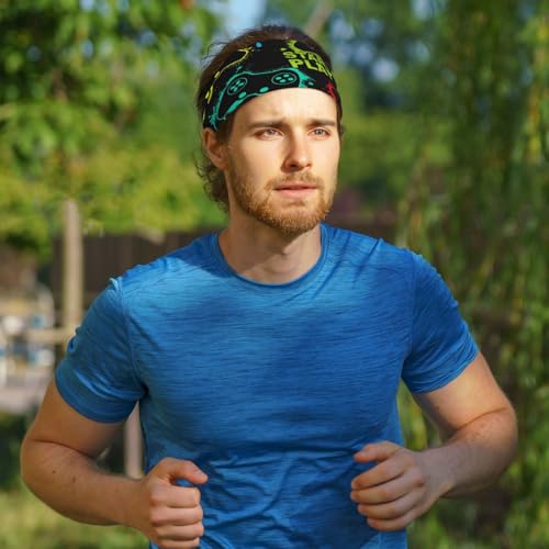 Video Game Controller Hairband, Unisex Elastic Headband, Moisture Wicking Headband For Sports, Running, Yoga.3