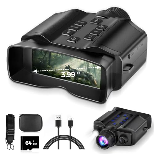 Night Vision Goggles for Adults, Night Vision Binoculars with10000mAh Rechargeable Battery, 3.99' HD...