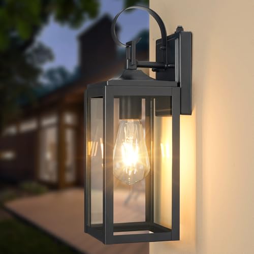 OKELI Dusk to Dawn Outdoor Lighting Fixture Wall Sconce,Front Porch Light,Outdoor Wall Sconces Rust-Proof Light,Garage Waterproof Wall Light(Black, 16") by OKELI - Image 2