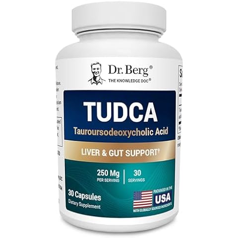 Dr. Berg TUDCA Supplement (Tauroursodeoxycholic Acid) - Powerful Formula for Liver Health, Bile Flow, Gallbladder Support, and Digestive Health* - 30 Capsules Cover