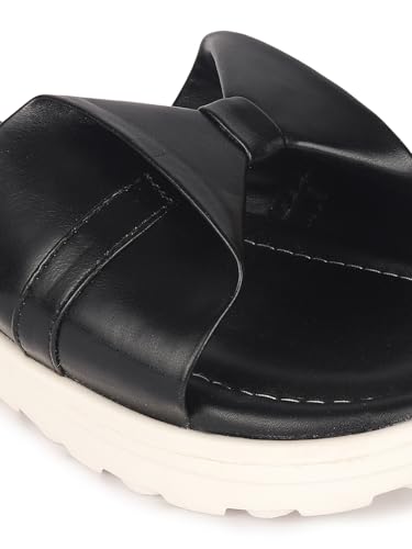 Image of Carlton London women's Comfort Slide Sandals with Bow
