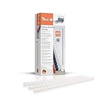 Peach Plastikbinderücken A4-12mm - 95 Blatt - 100 Stück - weiß - PB412-01